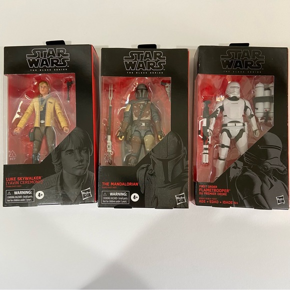 New Star Wars Lot The Black Series Luke Skywalker Mandalorian Flametrooper - Picture 1 of 6